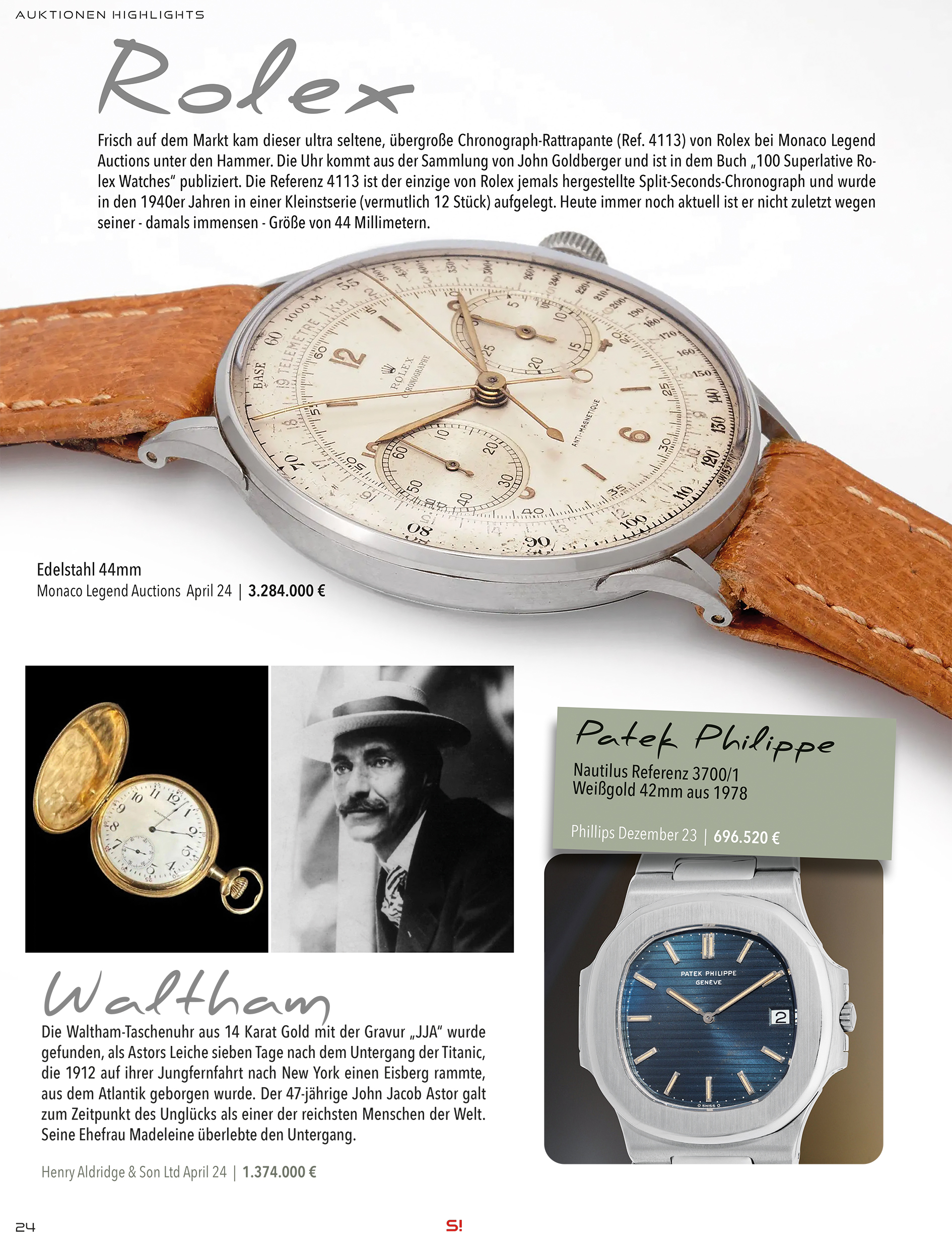 Uhren Exclusiv Sommer 2024